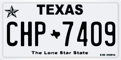 TX license plate CHP7409