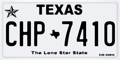 TX license plate CHP7410