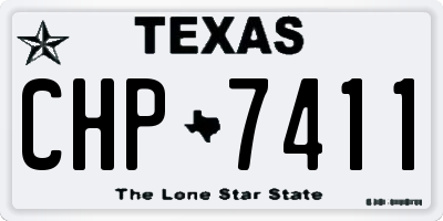 TX license plate CHP7411