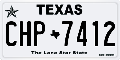 TX license plate CHP7412