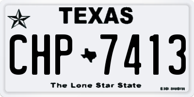TX license plate CHP7413