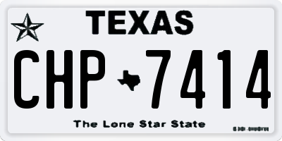 TX license plate CHP7414