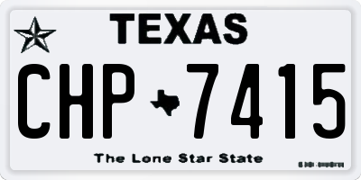 TX license plate CHP7415