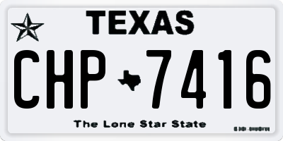 TX license plate CHP7416