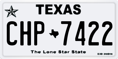TX license plate CHP7422