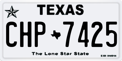TX license plate CHP7425