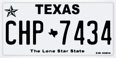 TX license plate CHP7434