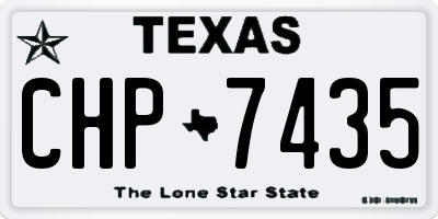 TX license plate CHP7435