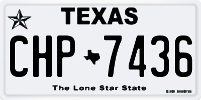 TX license plate CHP7436