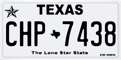 TX license plate CHP7438