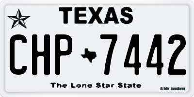 TX license plate CHP7442