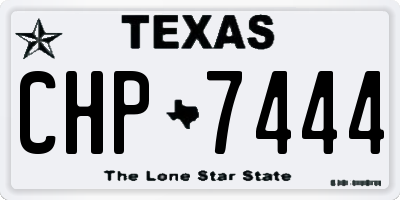 TX license plate CHP7444