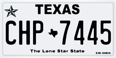 TX license plate CHP7445