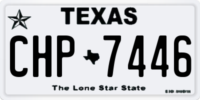TX license plate CHP7446
