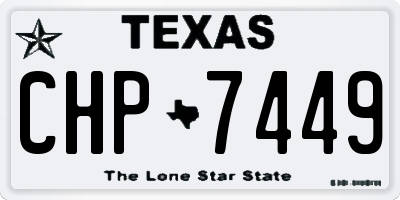 TX license plate CHP7449