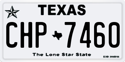 TX license plate CHP7460