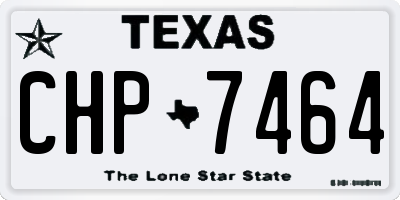 TX license plate CHP7464
