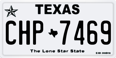 TX license plate CHP7469