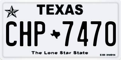 TX license plate CHP7470