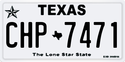 TX license plate CHP7471