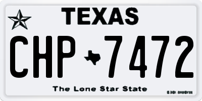 TX license plate CHP7472