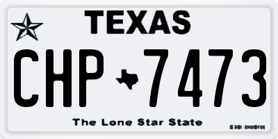 TX license plate CHP7473