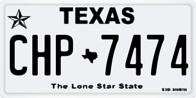 TX license plate CHP7474