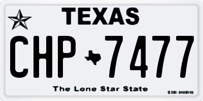 TX license plate CHP7477