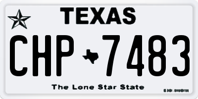 TX license plate CHP7483