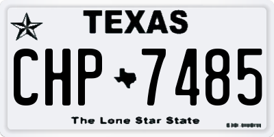 TX license plate CHP7485