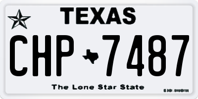 TX license plate CHP7487