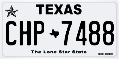 TX license plate CHP7488