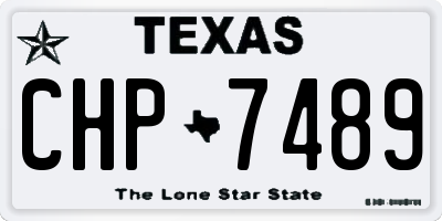 TX license plate CHP7489