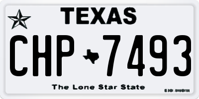 TX license plate CHP7493