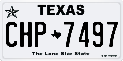 TX license plate CHP7497