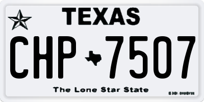 TX license plate CHP7507