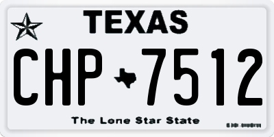 TX license plate CHP7512