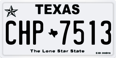 TX license plate CHP7513