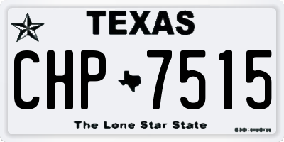 TX license plate CHP7515