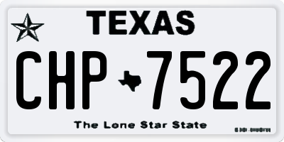 TX license plate CHP7522