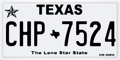 TX license plate CHP7524