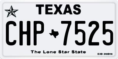 TX license plate CHP7525
