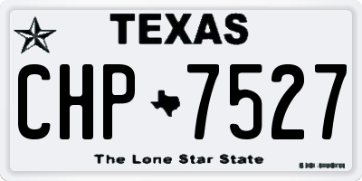 TX license plate CHP7527