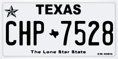 TX license plate CHP7528