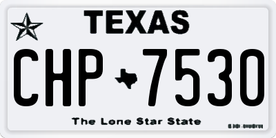 TX license plate CHP7530