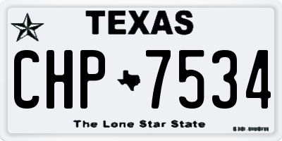 TX license plate CHP7534