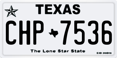 TX license plate CHP7536