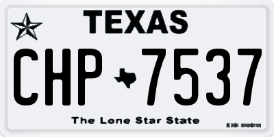 TX license plate CHP7537