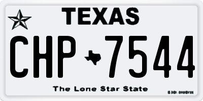TX license plate CHP7544