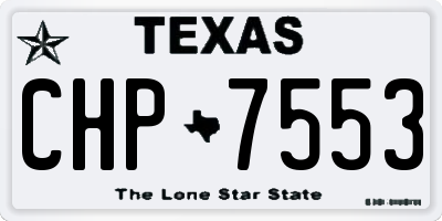 TX license plate CHP7553
